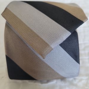 Chaps Striped Handmade 100% Silk Tie NWT